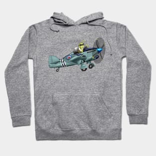 Firely Aircraft Historic Hand drawn Funky Aviation Hoodie